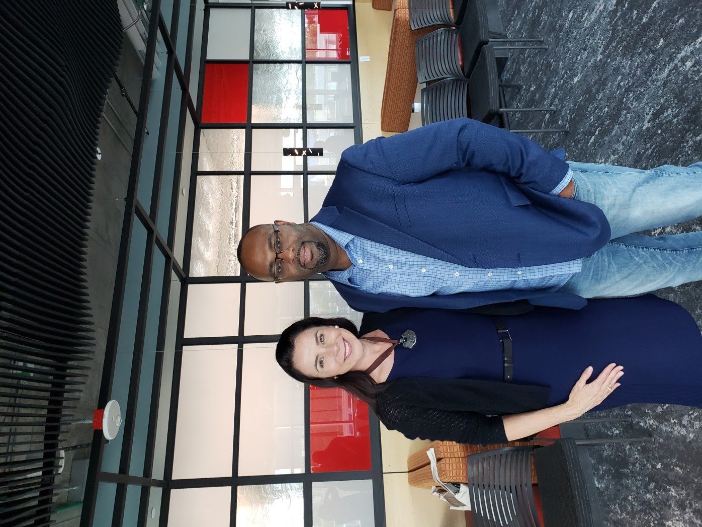 TC Bell with a colleague at an industry event